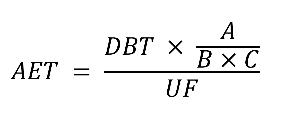 AET equation