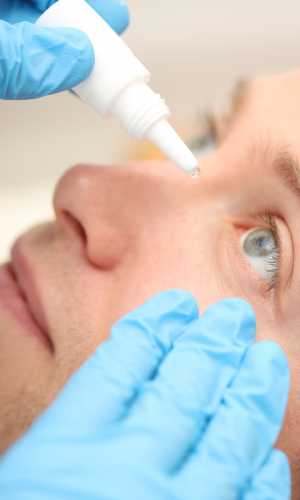 Eye drops portrait image